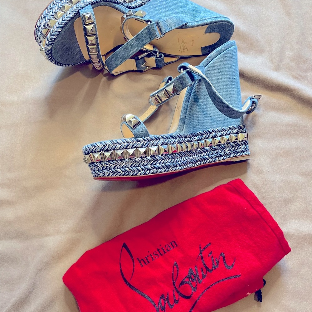 Christian Louboutin studed wedges